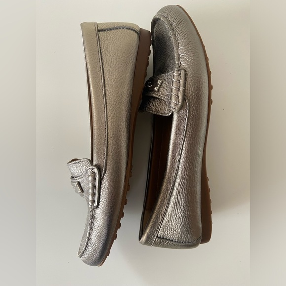 Womens Fredrica G3122 Silver Pebbled Leather Slip On Loafer - Picture 3 of 7